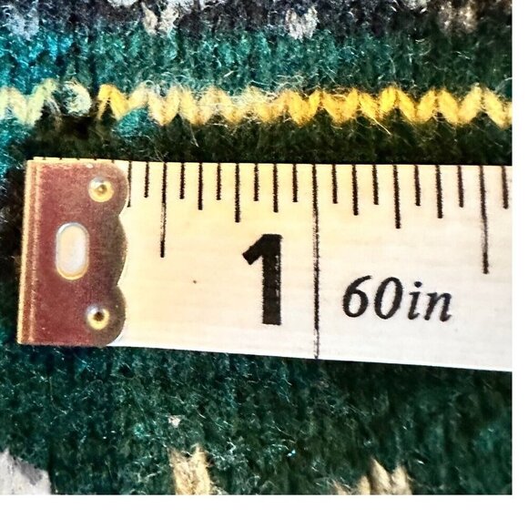 Eddie Bauer AKA Fair Isle Tall XL VTG Holiday Nordic Christmas Geometric Green - Picture 15 of 15